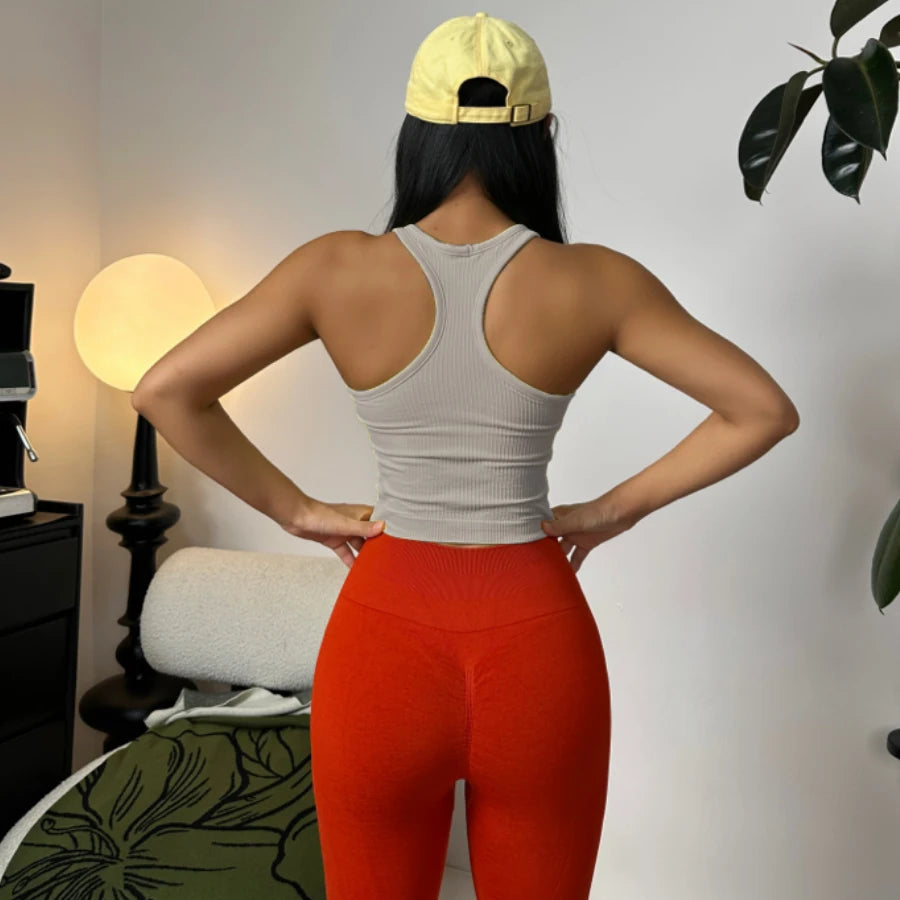 Sports Short Vest Sleeveless, Breathable, Sweat-Absorbent, Wearing Running and Fitness Training Yoga Clothes.