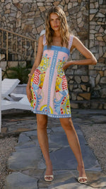 Fashion Color Bohemian Style Print Dress Women Summer New A-line Sleeveless Short Dresses Vacation Commuting Clothing Vestidos
