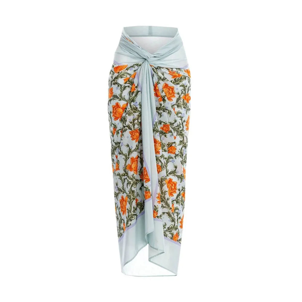 2025 Floral Cover Up Swimsuit Skirt Women Swimwear Patchwork Bathing Suit Sliming Monokini Swimsuit Solid Padded Swimming Suit