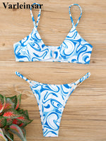 11 Colors Sexy Ribbed High Cut Bikini Women Swimwear Female Swimsuit Two-piece Bikini Padded set Bather Bathing Suit Swim V7111B