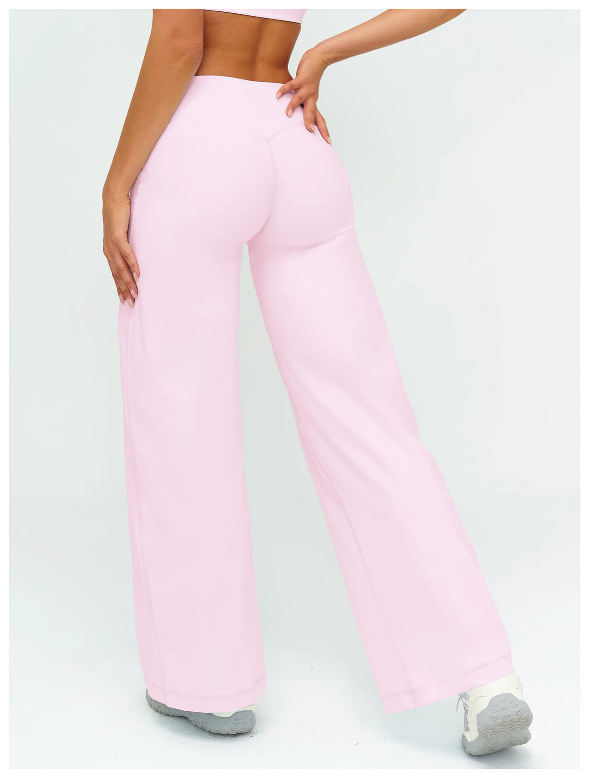 Wide-leg Pants Women Bell-bottoms High Waist Yoga Pants Workout Gym Leggings Naked Feel Pilates Running Cycling Sports Trousers