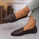 Breathable Flats Female Shoes Summer 2026 New Arrival Leather Flats Woman Moccasin Loafers Casual Mom Shoes Women's Ballet Flats