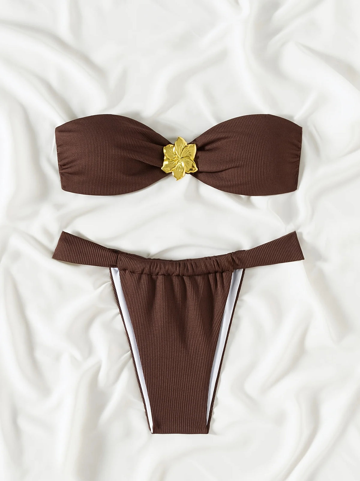 ZTVitality Solid Bikini Strapless Swimwear Women's Swimsuit 2025 New Sexy Biquini Bikini Set Low Waist Summer Bathing Suit