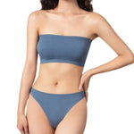 Women Strapless Bra And Panties Set Bandeau Bra High Waist Thong Seamless Underwear Sexy Tube Bra Female Sexy Lingerie Set M-XL