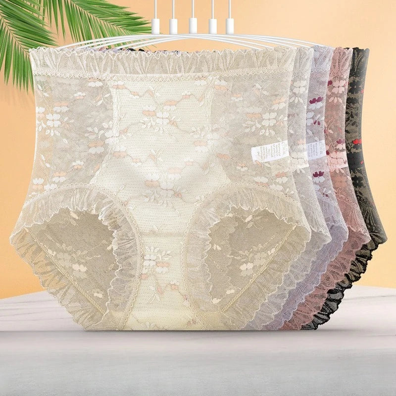 M-XL Women's Underwear Plus Size Size High Waist Seamless Underpants Sexy Lace Panties Fashion Soft Comfort Briefs Lingerie