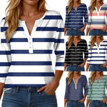 Womens Athletic Tops Short Sleeve Women Stylish Casual Loose Three Button V Neck Short Sleeved T Same Day Long Sleeve Shirt