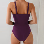2025 Red One Piece Swimsuit Women Swimwear Sexy Padded Tummy Control Swimming Suit Monokini Bodysuit Beach Wear Bathing Suit