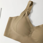 3Pcs/Set Women Seamless V-Neck Bra Plus Size Support Ribbed Bras Sexy Lingerie Detachable Bust Pads Comfort Intimates M-4XL