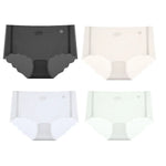 4Pcs/Set Sexy Women Panties Quick Drying Thin Briefs Seamless Underwear Summer Underpants Low Rise invisible Panties