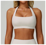 Woman Bra Gym Underwear Yoga Sport Bra Outdoor Jogging Hanging Neck Shoulder Strap Fitness Sports Bra Breathable Sexy Female Top