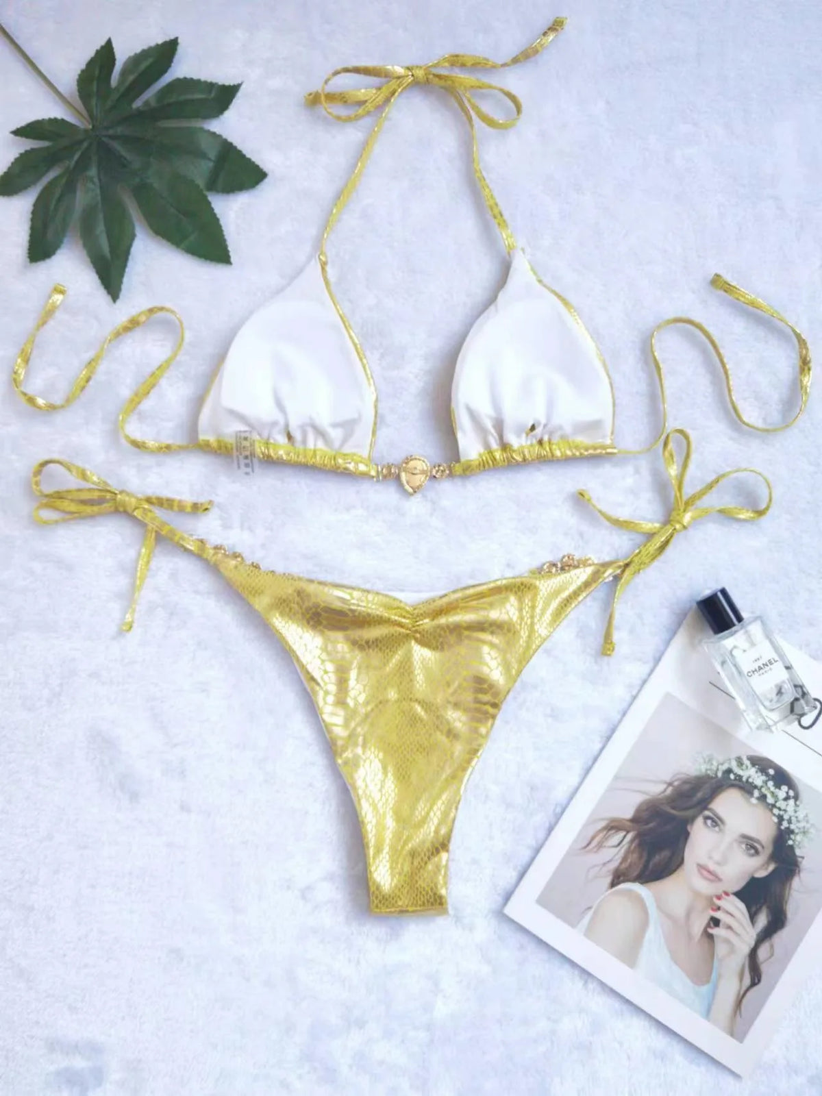 Micro Bikinis New Sexy Women Swimsuit Female Push Up Swimwear Solid Geen Bikini Set Bandeau Biquini Bathing Suit Beachwear