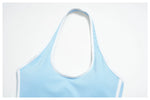 Naked Color Contrast Yoga Sets Women Hanging Neck Sports Vest Gym Clothes Breathable High Waist Shorts Fitness Suits Tracksuit