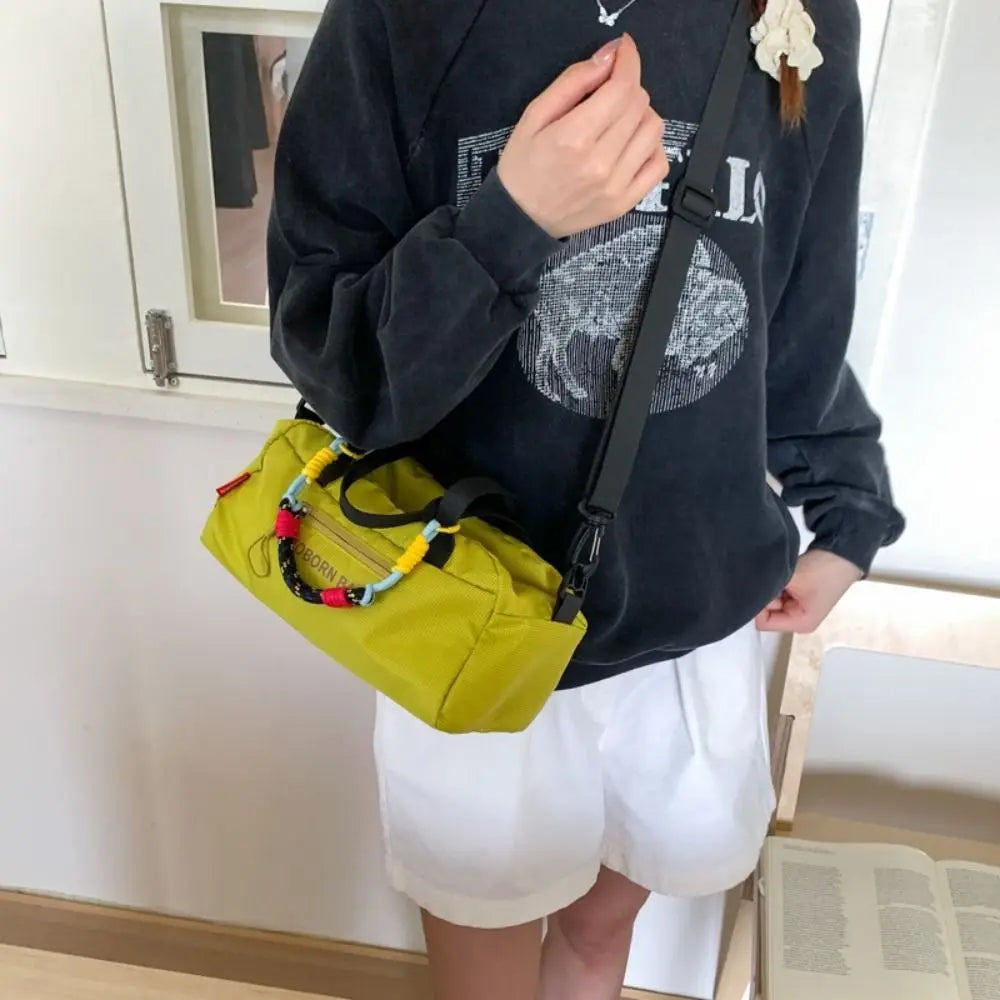 Simple Lightweight Bowling Bag Leisure Adjustable Strap Nylon Crossbody Bag Large Capacity Casual Women's Handbags Outdoor