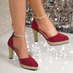 Women High Heel Pumps Espadrilles Wedges High Heels Woman Sandals Summer Comfort Casual Shoes Ladies Luxury Party Heels Women