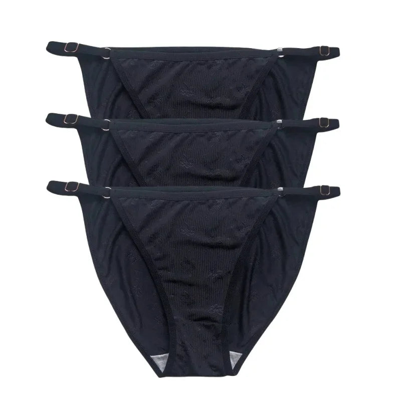 3Pcs/Set Panties Women Low Rise Briefs Seamless Underwear Breathable Panty Female Underpants High Cut Sexy Lingerie