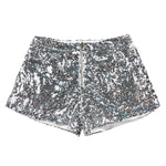 New Versatile Sequins High Waist Shorts Casual Shorts Bar Dance Performance Shorts Shine Zipper Sexy Pure Desire Nightclub XMWV