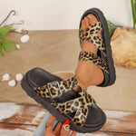 2026 Summer Casual Shoes Woman Platform Sandals Soft Leather Women Open Toe Thick Bottom Wedges Sandal Gladiator Womens Shoes
