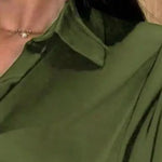 Party Club Short Dress Women's Satin Shirt Dress V Neck Long Sleeve Wrap Dresses Casual Tie Waist Mini Dress
