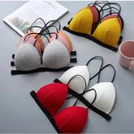 Front Closure Bra Wireless Bras For Women Sexy Lingerie Deep V Bralette Brassiere Seamless Underwear Soft Padded Intimates
