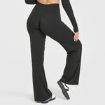 Buttery Soft Cream Yellow Women's Yoga Pants Breathable High Waist Straight-Leg Casual Loose Fit Sports Trousers
