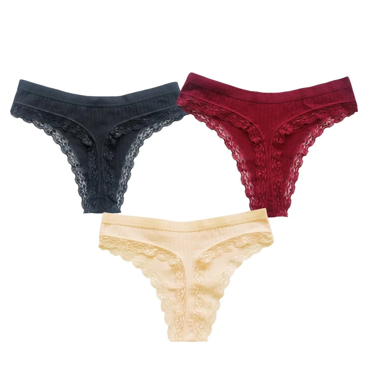 3Pcs/Set Cotton Panties Women G-string Female Underpants Sexy Lingerie Seamless Underwear Low Rise Panties M-XL Intimates