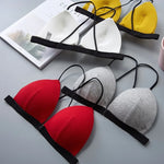 Front Closure Bra Wireless Bras For Women Sexy Lingerie Deep V Bralette Brassiere Seamless Underwear Soft Padded Intimates