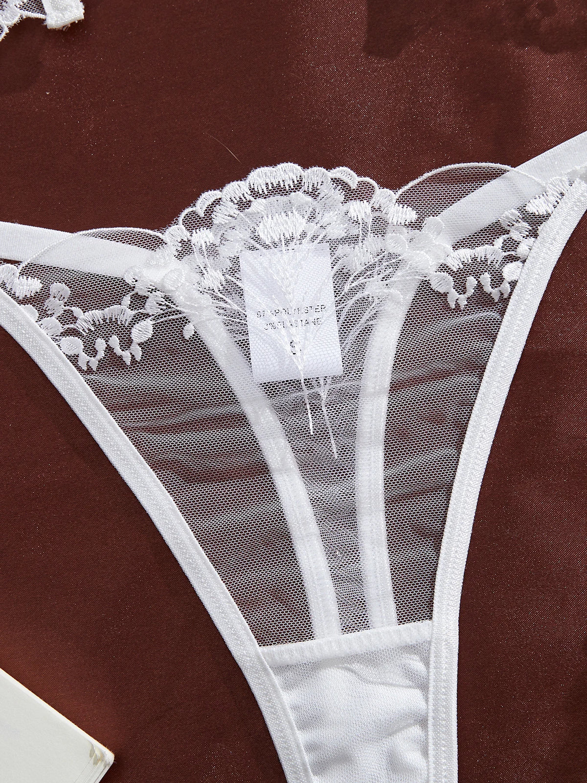 Valentine's Day Ladies Black Forest Wave Lace Sexy Underwear Set Romantic Floral Trim Bustier Nightgown for Women
