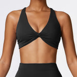 Push Up Gym Top Women Pleated Design Sports Bra Women Sexy Yoga Bra Running Yoga Clothes Women Fitness Workout Brassiere Women