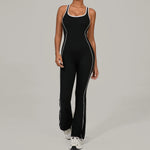 Sexy Backless Bodysuit Women's Set Tracksuits Fitness Sports Jumpsuit Yoga One-piece Suit Flared Pant Fast Dry Workout Clothes