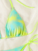 Tie Dye Bikins 2025 Mini Micro String Bikini Women Swimwear Female Swimsuit Two Pieces Bikini Set Halter Bathing Suit Swim Lady
