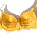 Beauwear Green Embroidred Floral Bra with Pendent Push Up Bra with Foam Pad Underwire Bras 75B 80B 85B-W8001