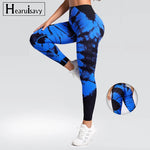 New Tie-Dye Seamless Yoga Leggings Breathable Gym High Waist Sports Leggings WomenFitness Running Exercise Hip Lift Pants