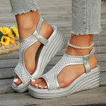 Summer 2026 Round Head Sexy Comfortable Non - Slip Casual Sandals Fashion Light Large Size Wedgeheel Sandals Women