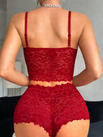 Floral Lace Women Sexy Lingerie Set Solid Wireless Camisole Bra and Sheer Panties Comfortable Sexy Bras