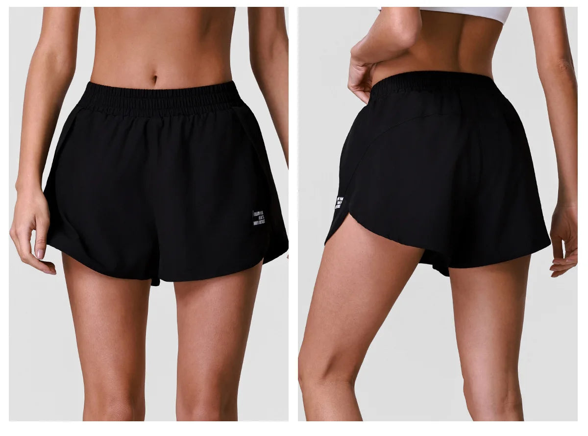 Breathable Yoga Tennis Shorts Women Anti Glare Belt Lined Sports Pants Outwear Quick Drying Training Running Fitness Shorts