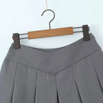 2026 Spring/summer New High Waisted Pleated Skirt Women's Spicy Girl Solid Color Slim A-line Wrap Hip Short Skirt A45S