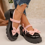 Women's Lolita Style Platform Mary Janes, Winter Autumn Comfortable Versatile Shoes for Tea Party