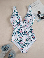 Sexy Red One Piece Swimsuit 2026 Women Push Up Lace Up Bandage Bodysuit Brazilian Deep V Neck Backless Bathing Suit Swimwear