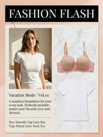 Women's Push Up Bra Set with Eyelash Lace Set Trim High Elasticity Smooth Cup 3D Tailoring Invisible Underwear Set B2631