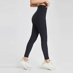 Nude Yoga Leggings Women High Waist One-piece Fitness Wear-free Underwear Belt Pocket Sports Pilates Trousers Fitness Pants