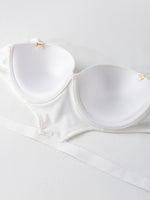 stylish sexy bra T-shirt underton beautiful back half cup smooth and exposed waist slim waist big exposed back push up bra