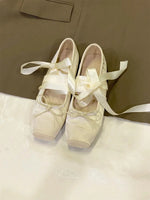 2026 y2k Block High Heels Summer Vintage Black Satin Pink Lolita Mary Janes Shoes Women Sweet Cross-tied Ballet Pumps Footwear