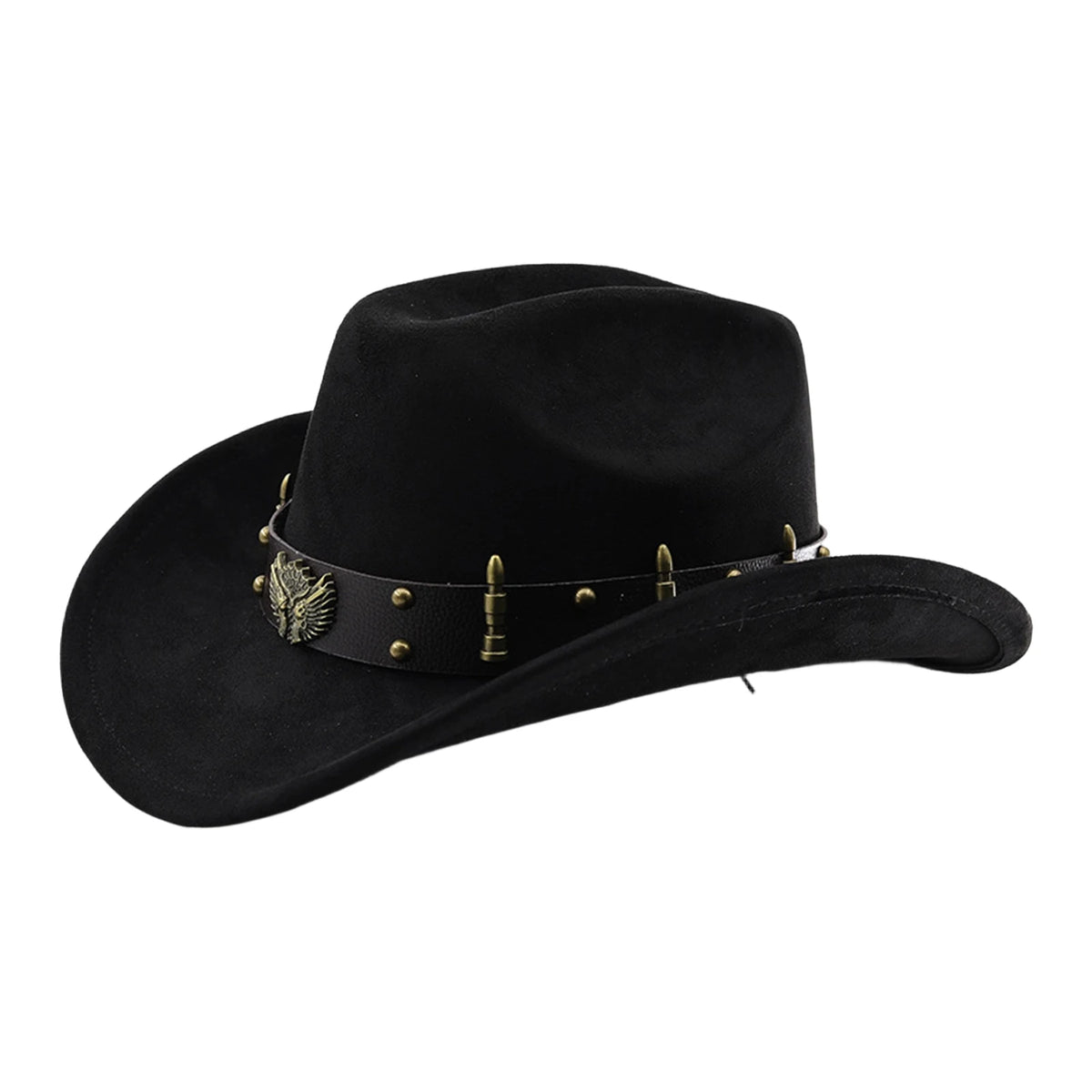 Summer Women Men Felt Cowgirl Hat with Belt Stylish Western Hat Casual Jazz Caps for Outdoor Party Club