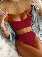 Sexy Solid Yellow High Waist Bikini 2024 Mujer Women's Swimsuit Separate Beach Wear Bathing Suit Bandeau Swimwear Biquini New
