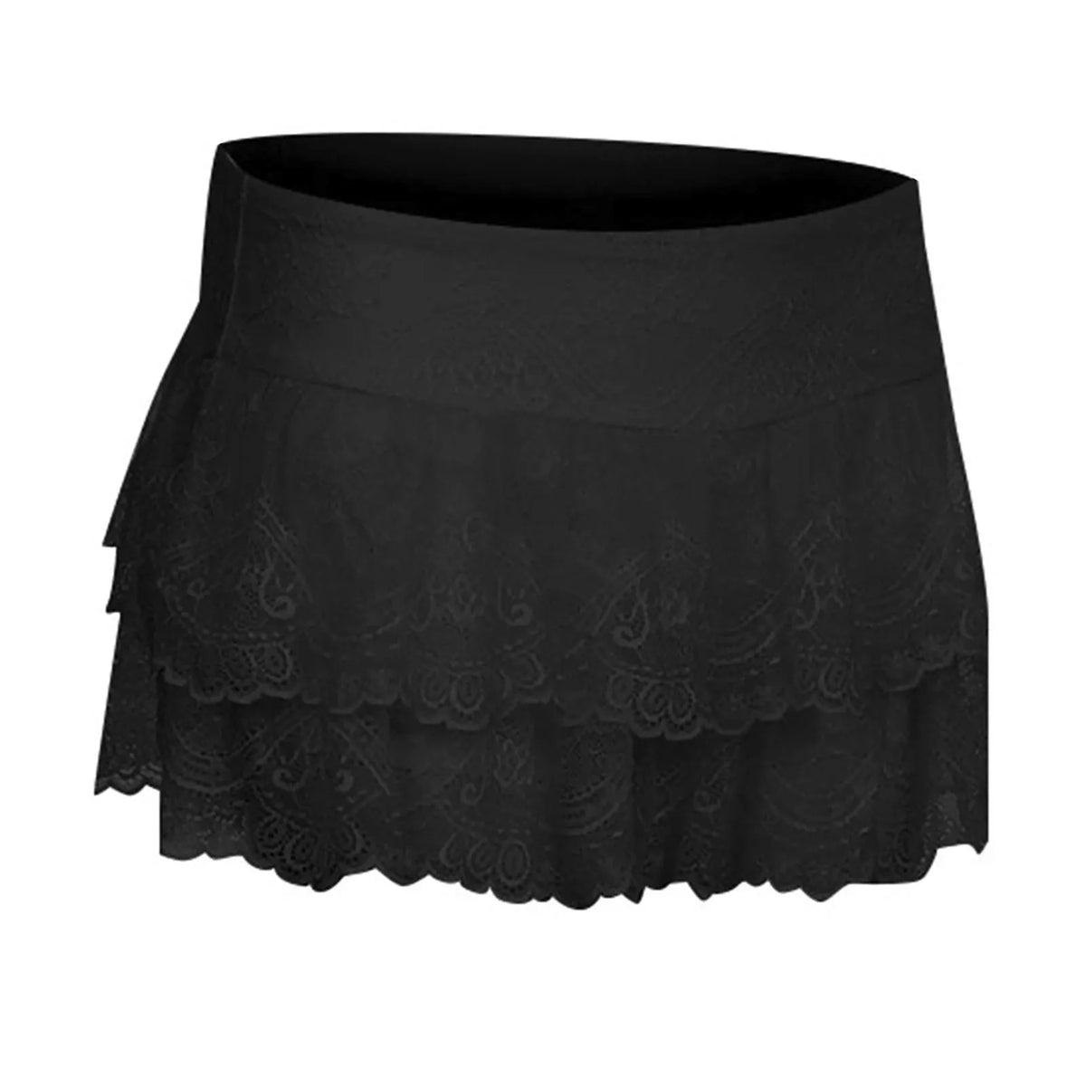 Y2k Women Lace Mini Skirt Ruffle Low Waist Double Layer Short A Line Skirts Fairycore Layered Korean Summer Skirts Streetwear