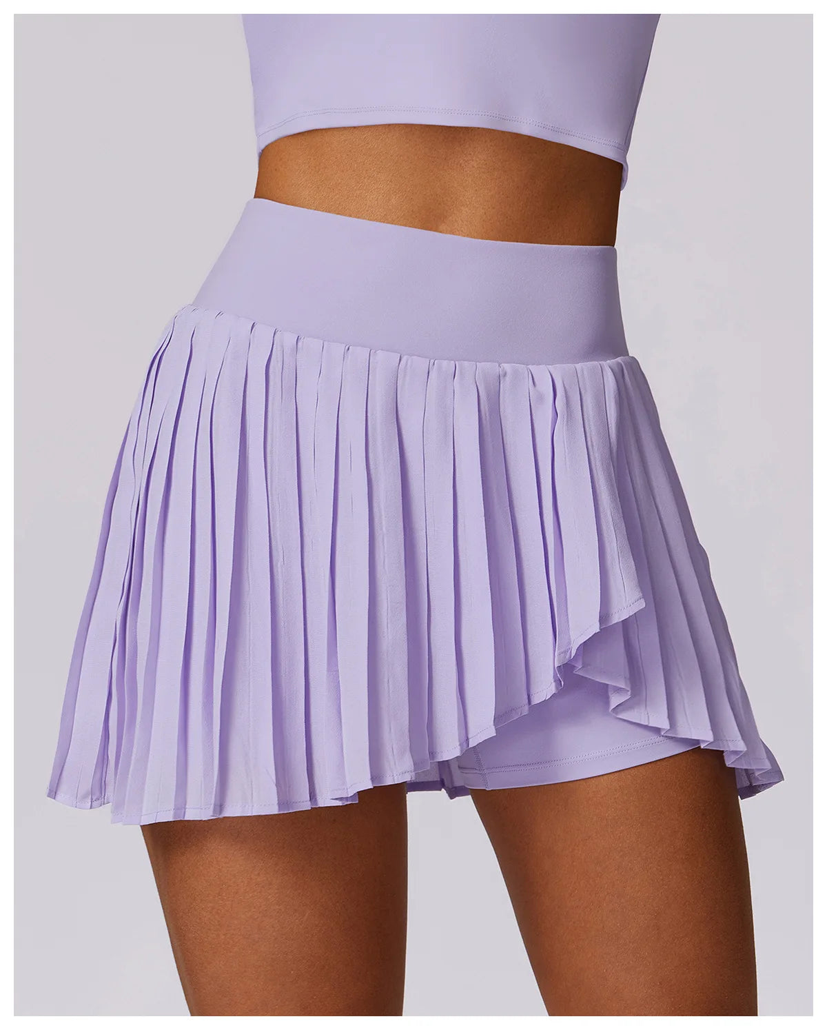 Sports Tennis Short Skirt Women's Summer Pleated Fake Two-piece Quick Drying Skort Fitness High Waist Pocket Yoga Running Skirts