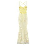Women's Fashion Three-Dimensional Flower Heavy Craft Fishbone Underwire Dress For Woman Pure Desire Casual Elegant Dress Z3MN