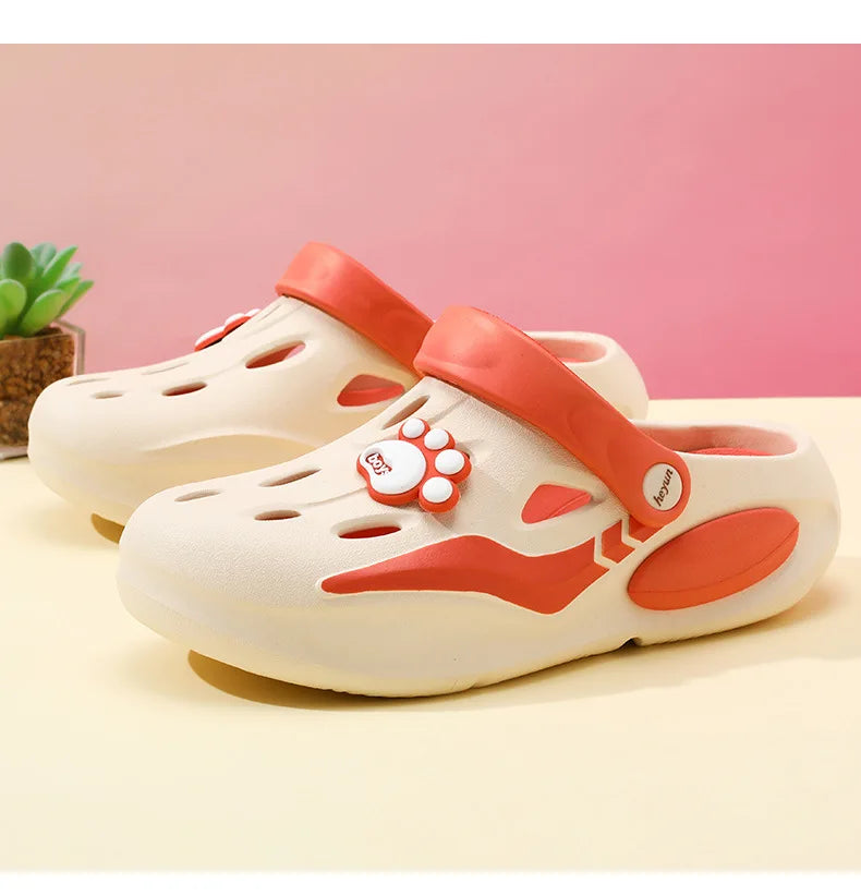 2026 Summer Sandals For Women Platform Shoes Thick Sole Cute DIY Paw Girls Street Beach Slippers Soft EVA Female Fashion Clogs