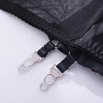 Toucheart 5-Pieces Erotic Lingerie Sexy Hip Skirt For Women Mesh Patchwork Hollow Out See-Through Lure Garters Underwear Suit