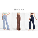 High-Waisted Flared Yoga Fitness Pants Women's Nude Sports Hip Lifting Fitness Trousers